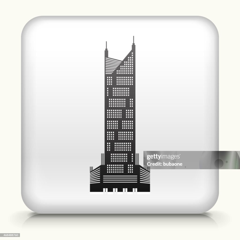 Royalty free vector icon button with Skyscraper Icon
