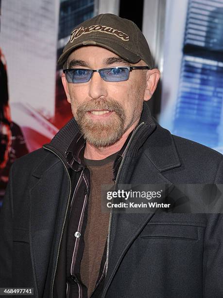 Actor Jackie Earle Haley arrives at the premiere of Columbia Pictures' "Robocop" at TCL Chinese Theatre on February 10, 2014 in Hollywood, California.