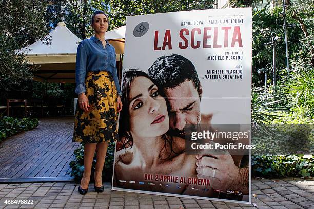Ambra Angiolini pose for the photocall of the movie "La Scelta" directed by Michele Placido, which opens today at the cinema. The actress was also...