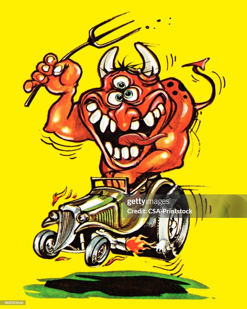 Monster. Vector Driver Monster Driving High-Res Vector Graphic - Getty Images