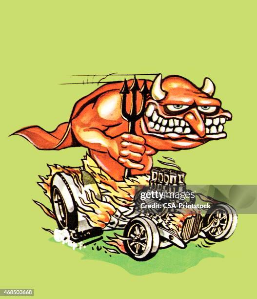 ilustrações de stock, clip art, desenhos animados e ícones de monstro de condução - demónio personagem fictícia