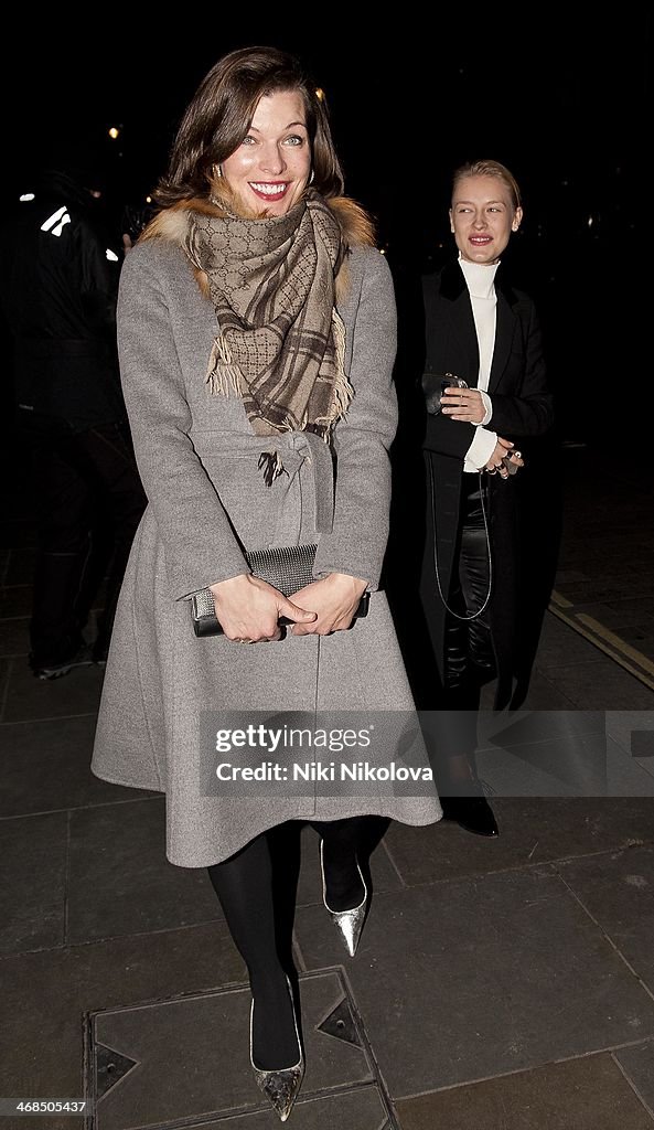 Celebrity Sightings In London - February 10, 2014