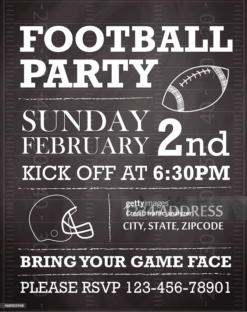 Football party invitation