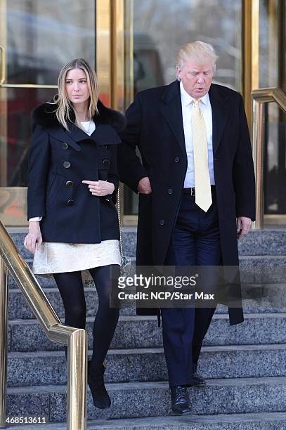 Ivanka Trump and Donald Trump are seen on February 10, 2014 in New York City.