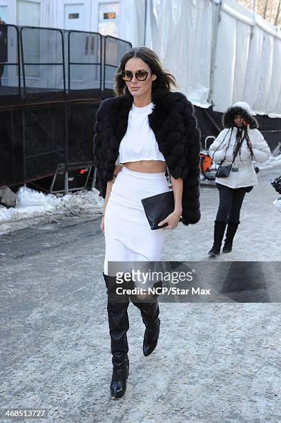 Nicole Trunfio is seen on February 10, 2014 in New York City.