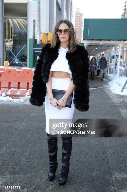 Nicole Trunfio is seen on February 10, 2014 in New York City.