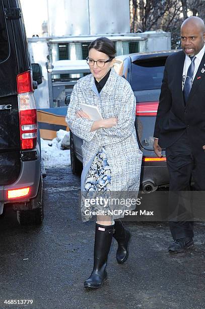 Tina Fey is seen on February 10, 2014 in New York City.