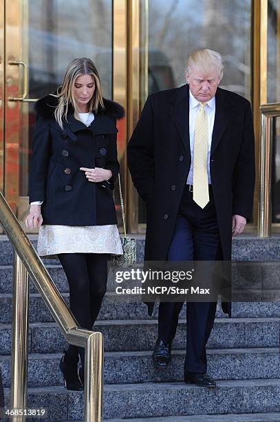 Ivanka Trump and Donald Trump are seen on February 10, 2014 in New York City.