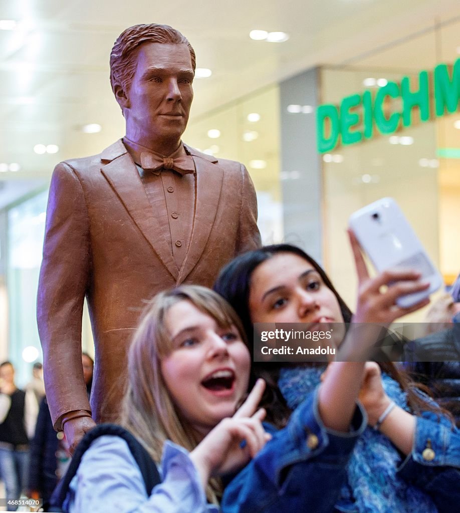 Chocolate model made of Benedict Cumberbatch in London