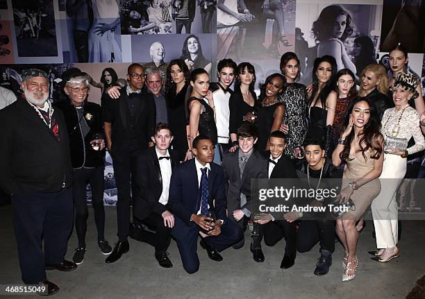Bruce Weber and models from Brothers, Sisters, Sons And Daughters attend the dinner to celebrate the Brothers, Sisters, Sons And Daughters Spring...