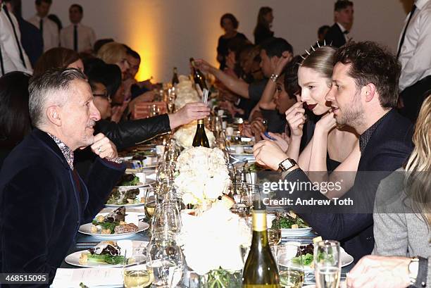 Simon Doonan and Derek Blasberg attend the dinner to celebrate the Brothers, Sisters, Sons And Daughters Spring 2014 campaign launch on February 10,...