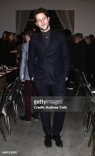 Writer Derek Blasberg attends the dinner to celebrate the Brothers, Sisters, Sons And Daughters Spring 2014 campaign launch on February 10, 2014 in...