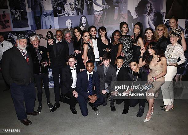 Bruce Weber and models from Brothers, Sisters, Sons And Daughters attend the dinner to celebrate the Brothers, Sisters, Sons And Daughters Spring...