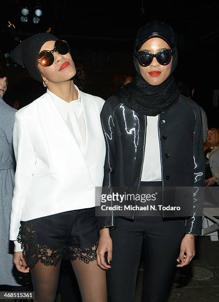 Coco and Breezy attend the Honor show during Mercedes-Benz Fashion Week Fall 2014 at Eyebeam on February 10, 2014 in New York City.