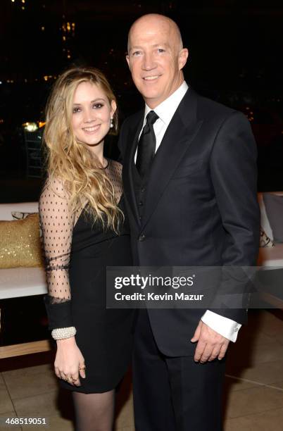 Billie Lourd and Bryan Lourd attend The Great American Songbook event honoring Bryan Lourd at Alice Tully Hall on February 10, 2014 in New York City.