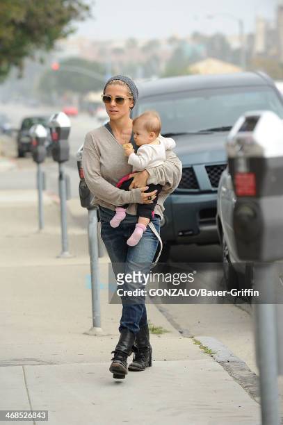Elsa Pataky and her daughter India Rose Hemsworth are seen on March 16, 2013 in Los Angeles, California.