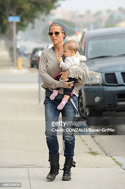 Elsa Pataky and her daughter India Rose Hemsworth are seen on March 16, 2013 in Los Angeles, California.