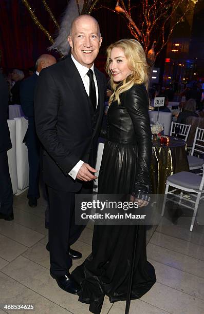 Bryan Lourd and Madonna attend The Great American Songbook event honoring Bryan Lourd at Alice Tully Hall on February 10, 2014 in New York City.