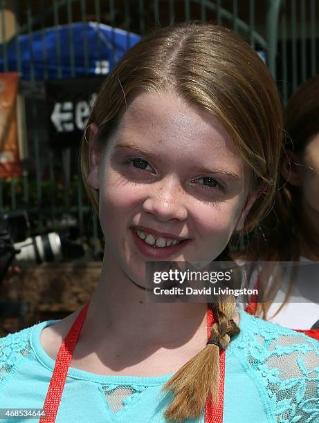 Actress Delaney Raye attends the Los Angeles Mission Easter event at the Los Angeles Mission on April 3, 2015 in Los Angeles, California.