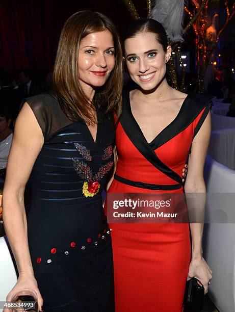 Jill Hennessy and Allison Williams attend The Great American Songbook event honoring Bryan Lourd at Alice Tully Hall on February 10, 2014 in New York...