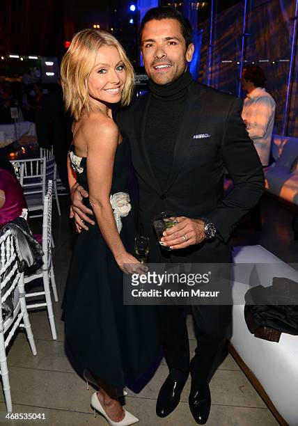 Kelly Ripa and Mark Consuelos attend The Great American Songbook event honoring Bryan Lourd at Alice Tully Hall on February 10, 2014 in New York City.
