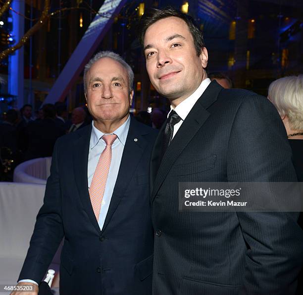 Lorne Michaels and Jimmy Fallon attend The Great American Songbook event honoring Bryan Lourd at Alice Tully Hall on February 10, 2014 in New York...