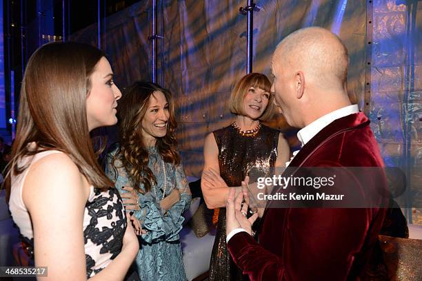 Bee Shaffer, Sarah Jessica Parker, Editor-in-Chief at American Vogue Anna Wintour and Ryan Murphy attend The Great American Songbook event honoring...