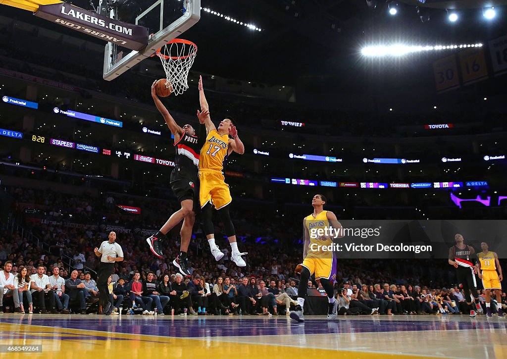 Portland Trail Blazers v Los Angeles Lakers