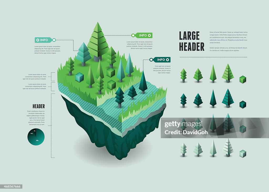 Infographic Elements - Floating Landmass