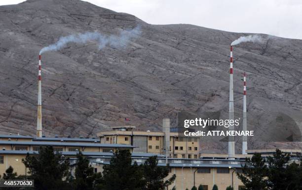 Picture shows the newly inaugurated fuel manufacturing plant in the central province of Isfahan on April 9, 2009. Iran declared major advances in its...