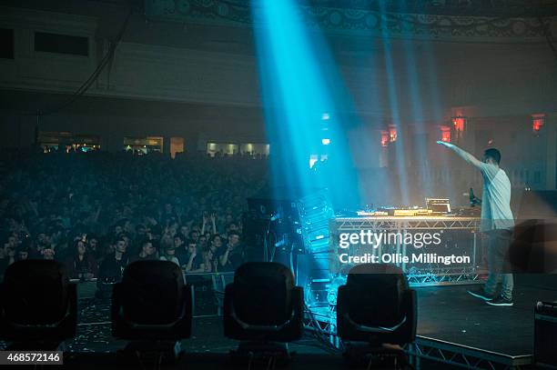 Andrew Bayer performs on stage at Brixton Academy on April 3, 2015 in London, United Kingdom.