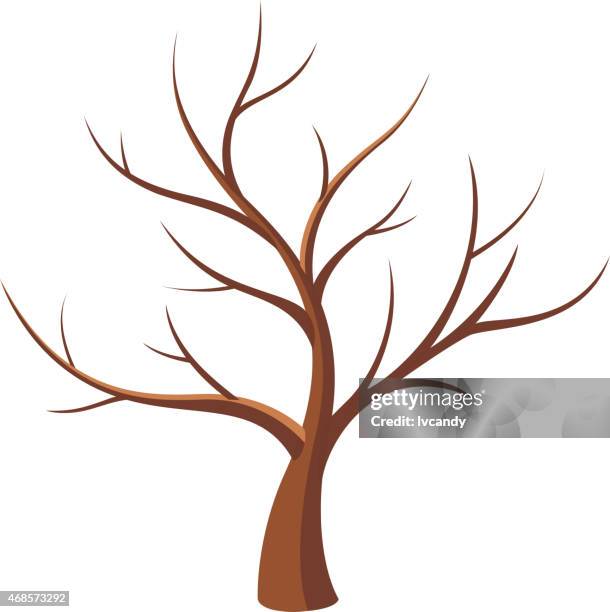 stockillustraties, clipart, cartoons en iconen met bare tree - boomstam