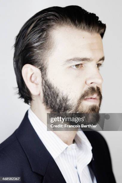 Director A.J. Edwards by Photographer Francois Berthier for the Contour Collection poses at the Berlinale Palast during the 64th Berlinale...