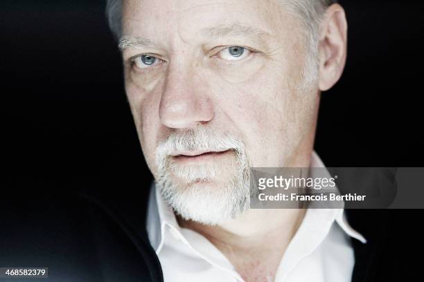 Artist Edward Burtynsky by Photographer Francois Berthier for the Contour Collection poses at the Berlinale Palast during the 64th Berlinale...