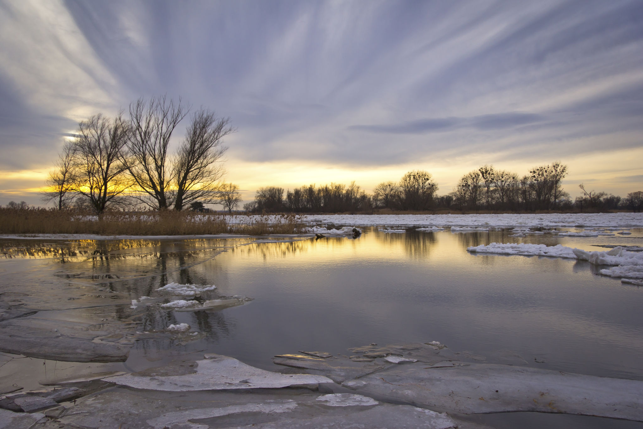 Winter auf den Fluss Oder Winter auf den Fluss Oder
