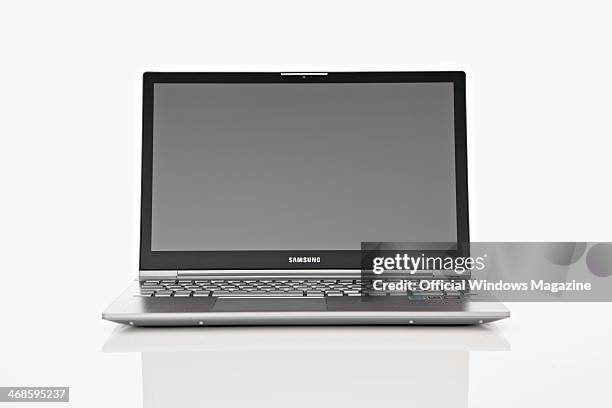 Samsung Series 7 Chronos laptop PC photographed on a white background, taken on May 14, 2013.
