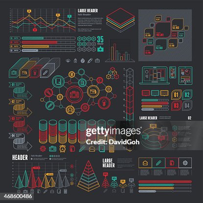 Current Line Ui Line Ui Infographic Elements Complete Set High-Res Vector Graphic ...