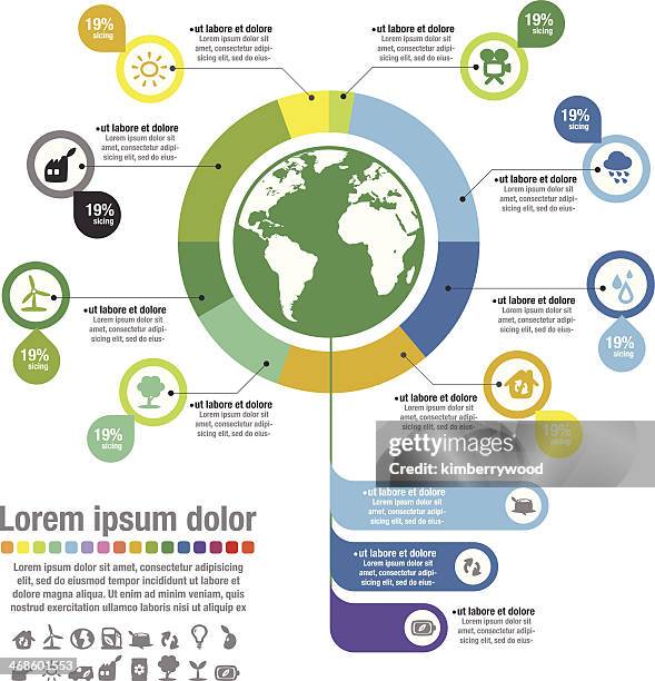 earth - dynamic icon set stock illustrations