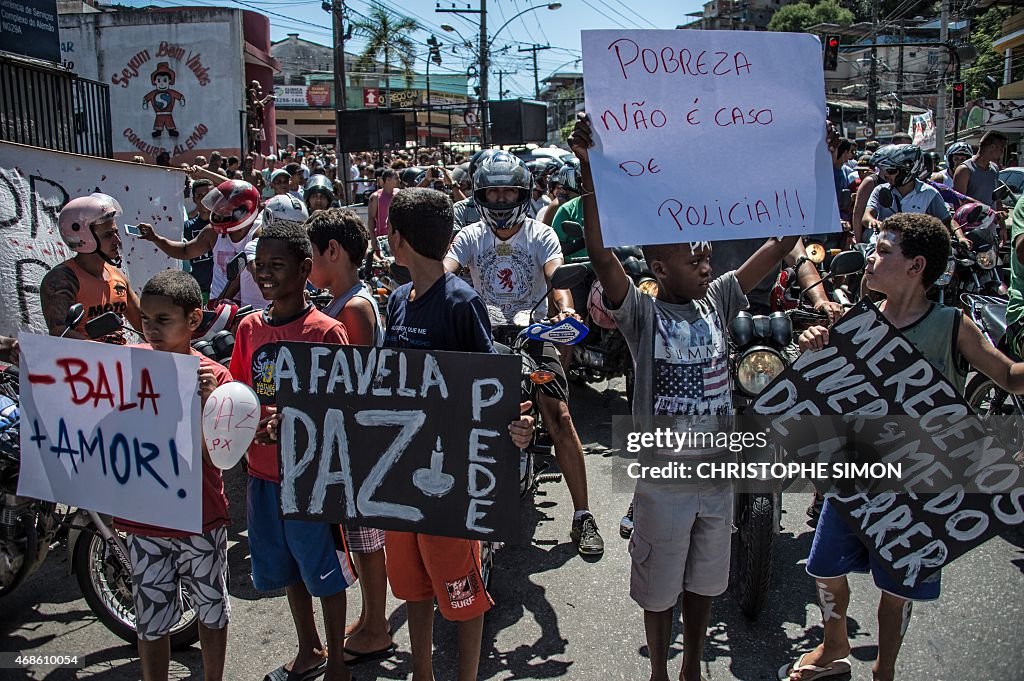 BRAZIL-CRIME-VIOLENCE-PROTEST-SHANTYTOWN