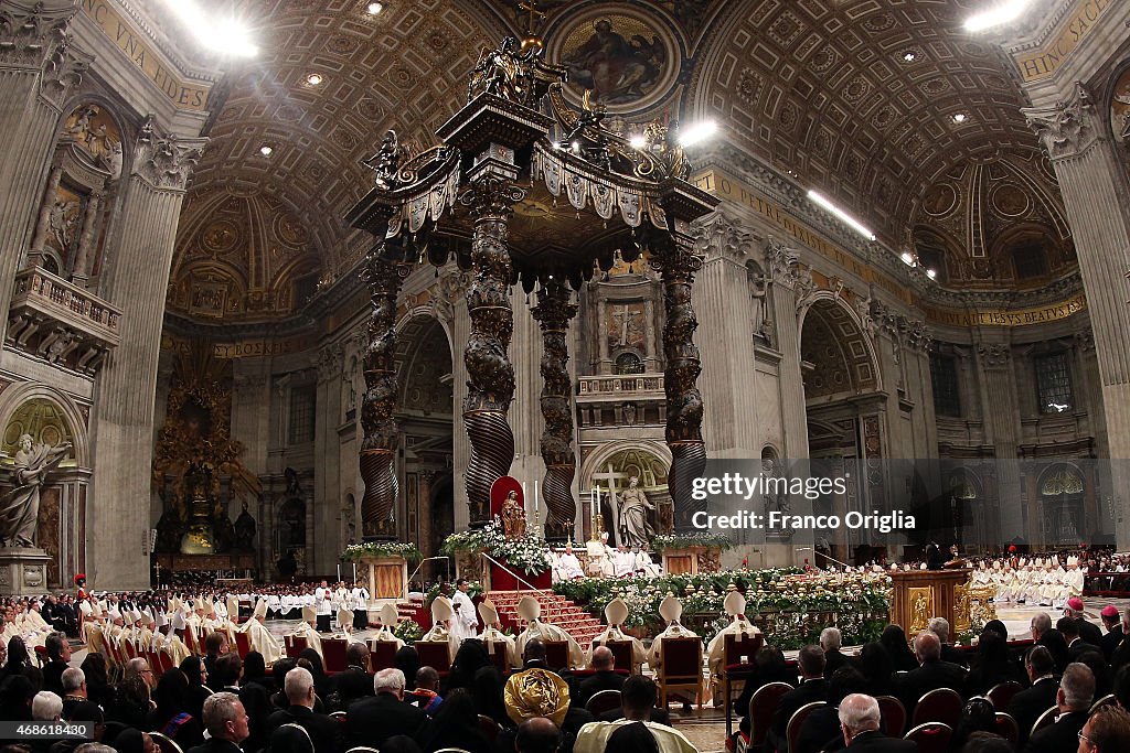 Pope Attends The Easter Vigil Mass