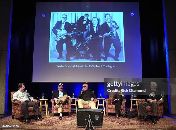 Michael Gray Museum Editor, Recording Artists Bob Wilson, Charlie Daniels, Music Journalist Sylvie Simmons and Recording Artist Ron Cornelius attend...