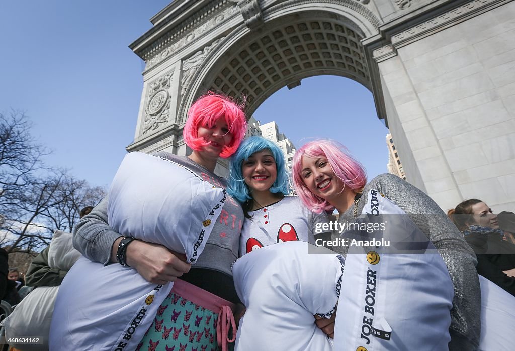 International Pillow Fight Day 2015 in NYC