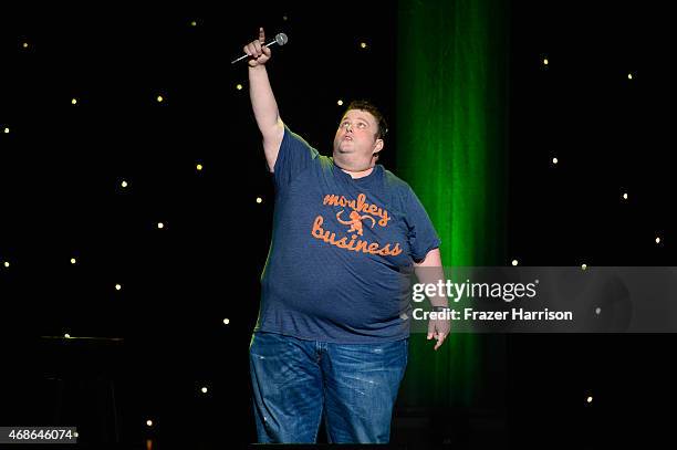 Comedian Ralphie May performs at KROQ Presents Kevin & Bean's April Foolishness at The Shrine Auditorium on April 4, 2015 in Los Angeles, California.