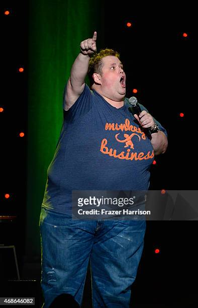 Comedian Ralphie May performs at KROQ Presents Kevin & Bean's April Foolishness at The Shrine Auditorium on April 4, 2015 in Los Angeles, California.
