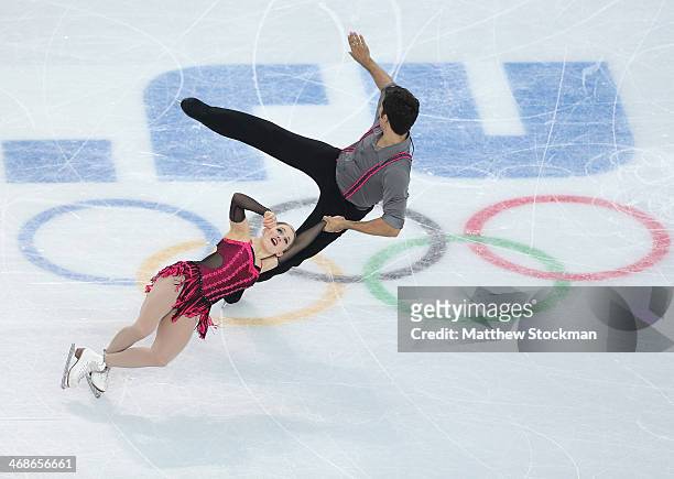 Paige Lawrence and Rudi Swiegers of Canada compete during the Figure Skating Pairs Short Program on day four of the Sochi 2014 Winter Olympics at...