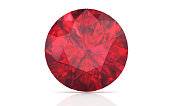 ruby ,Citrine on white background (high resolution 3D image)