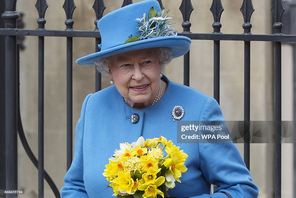 Royal Family Attend Easter Sunday Service At Windsor Castle