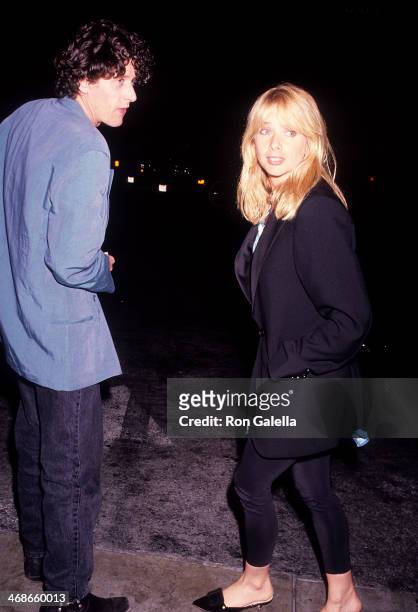 Actress Rosanna Arquette and boyfriend Paul Buchanan on September 10, 1991 dine at Spago in West Hollywood, California.