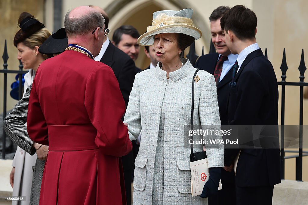 Royal Family Attend Easter Sunday Service At Windsor Castle