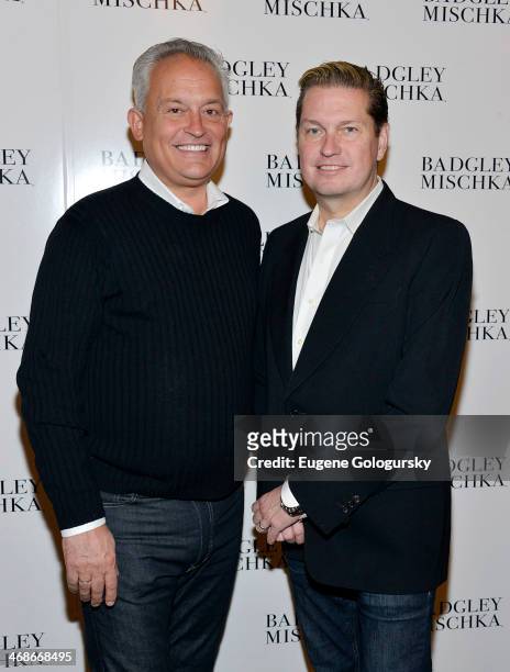 Mark Badgley and James Mischka attend the Badgley Mischka Show during Mercedes-Benz Fashion Week Fall 2014 at The Theatre at Lincoln Center on...
